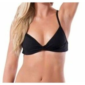 Sexy Bikini Woman's Black Swimsuit Top Size Small New